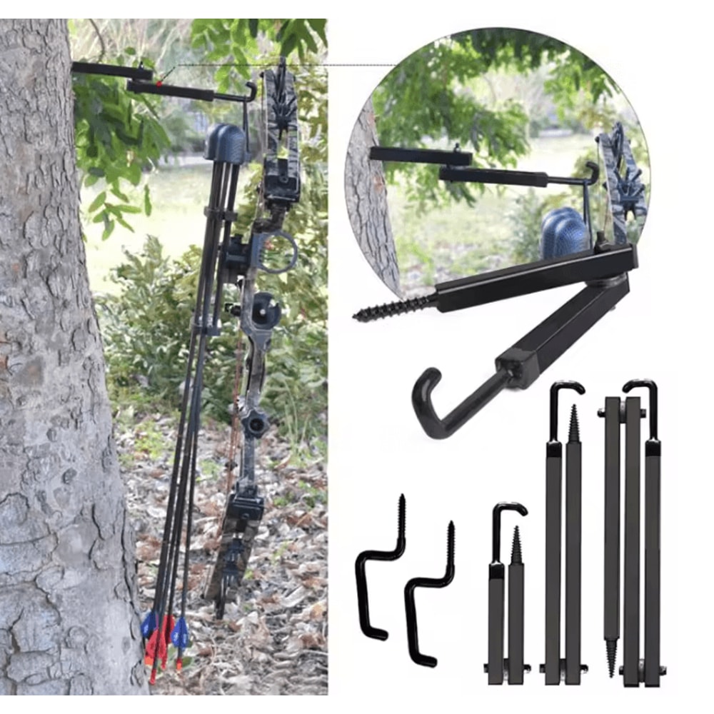 Tree Stand Bow Hanger Folding Bow Holder Hook For Hunting And Archery 0