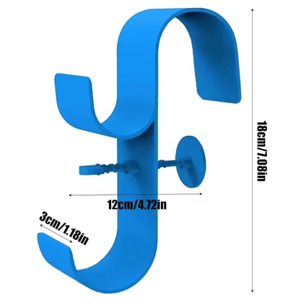 Poolside Leaf Skimmer Net Holder Pole Hanger Hooks For Swimming Pools 5