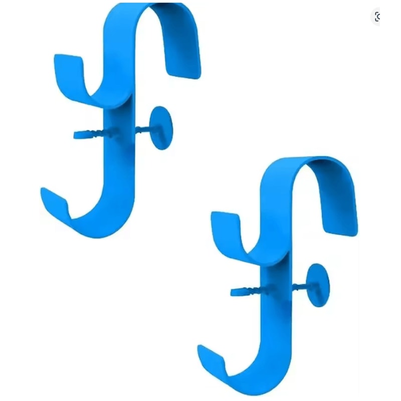 Poolside Leaf Skimmer Net Holder Pole Hanger Hooks For Swimming Pools 6