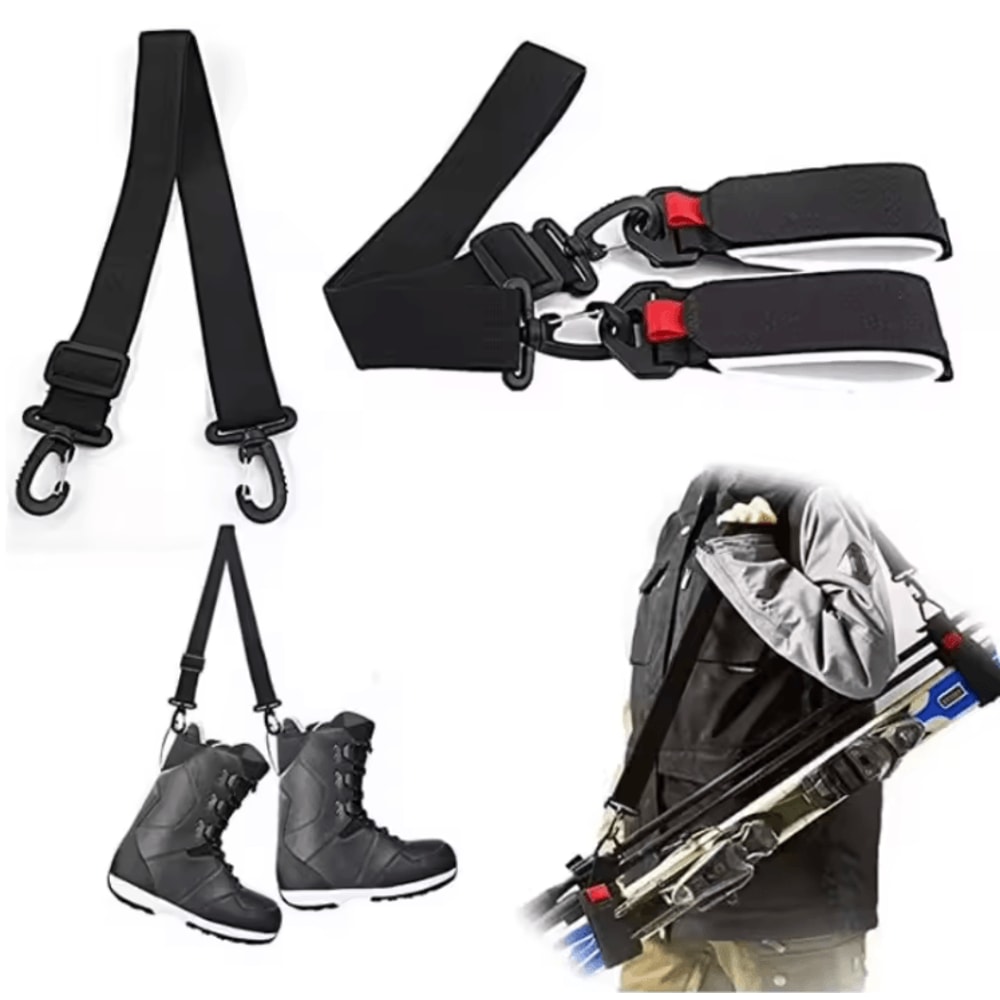 Adjustable Ski Shoulder Carry Strap For Skis Snowboard And Boots 0