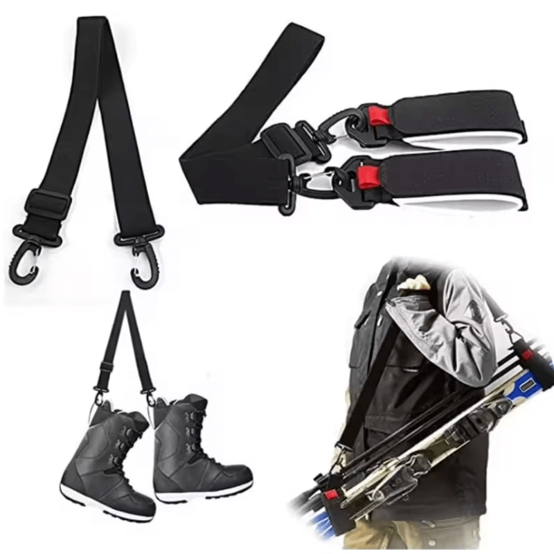 Adjustable Ski Shoulder Carry Strap For Skis Snowboard And Boots 0