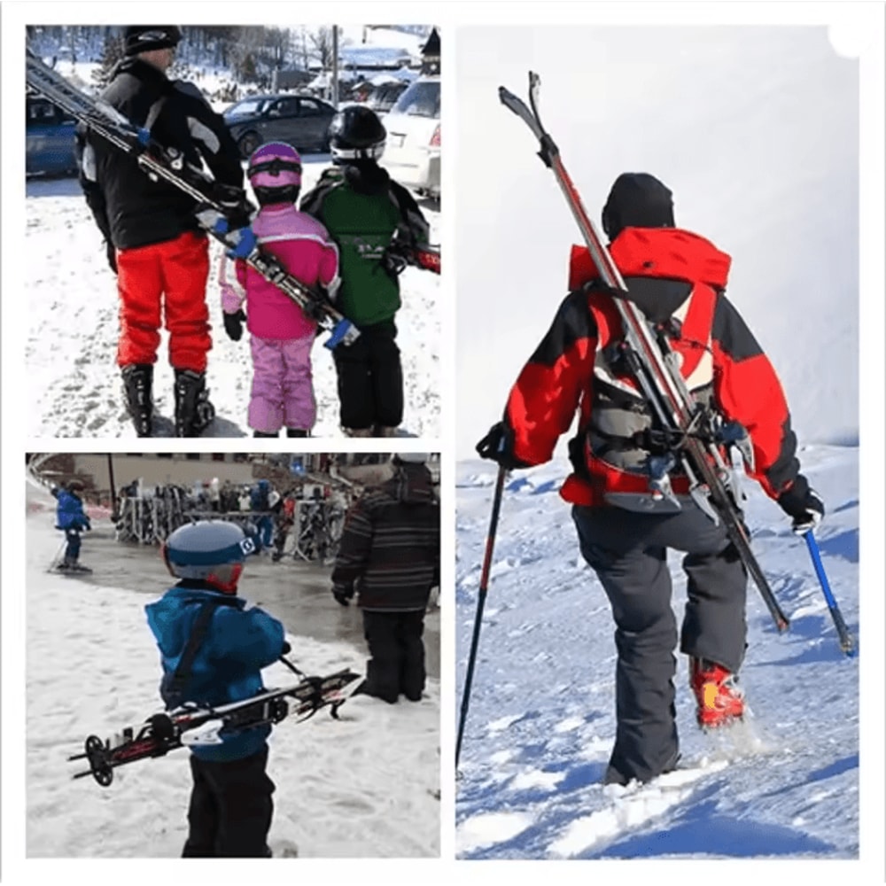 Adjustable Ski Pole Carry Strap Shoulder And Hand Carrier For Skiing 2