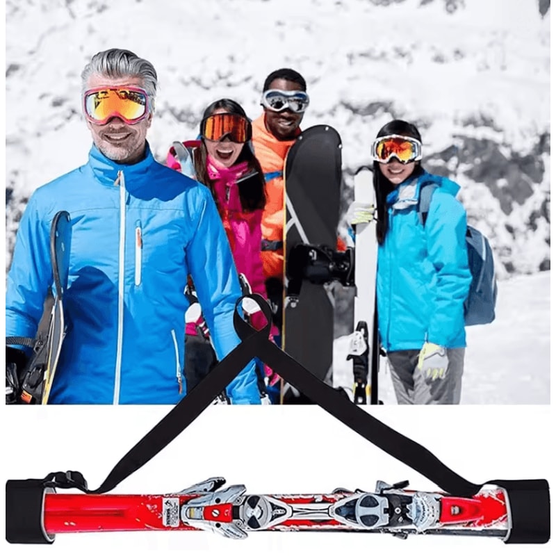 Adjustable Ski Pole Carry Strap Shoulder And Hand Carrier For Skiing 3