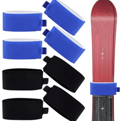 adjustable snowboard straps with protective pads for easy carry and storage