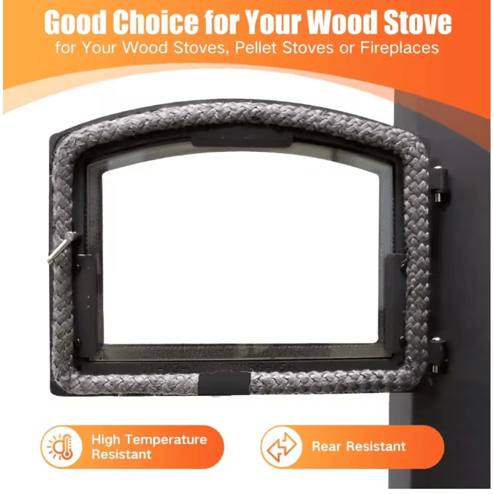 Fireproof Fiberglass Wood Stove Gasket Rope Fireplace Door Seal 1