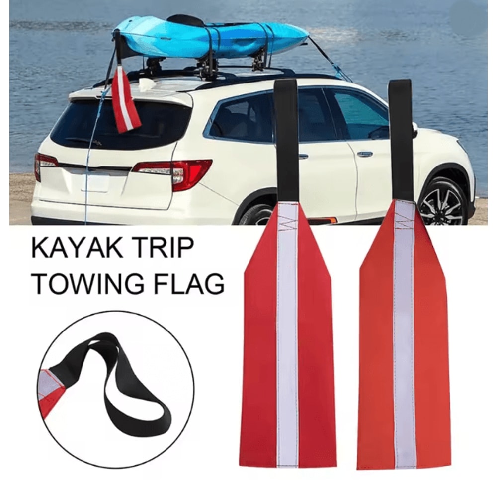 Kayak Safety Flag High Visibility Reflective Warning Flag For Canoe And Boat 0