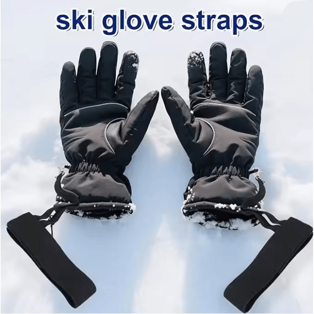 Ski Glove Leash Safety Straps Elastic Anti Lost Glove Straps Set Of 4 1