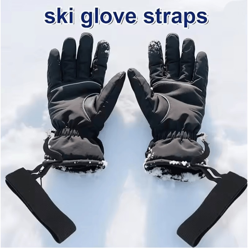 Ski Glove Leash Safety Straps Elastic Anti Lost Glove Straps Set Of 4 1