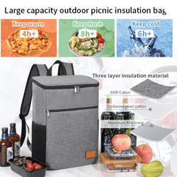 26l insulated cooler backpack leakproof thermal picnic bag