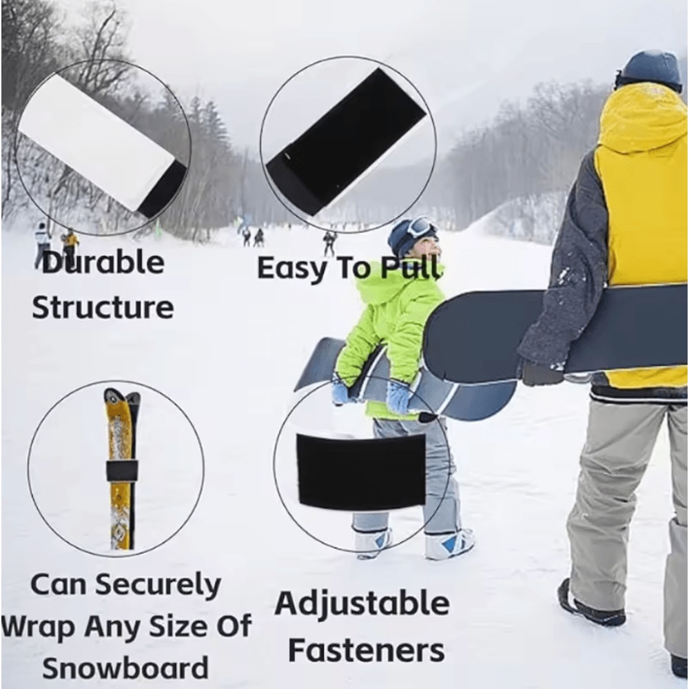 Adjustable Ski Fixing Band Brake Retainer Straps For Skis And Snowboards 2