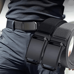 automatic buckle tactical canvas belt for men outdoor and workwearb
