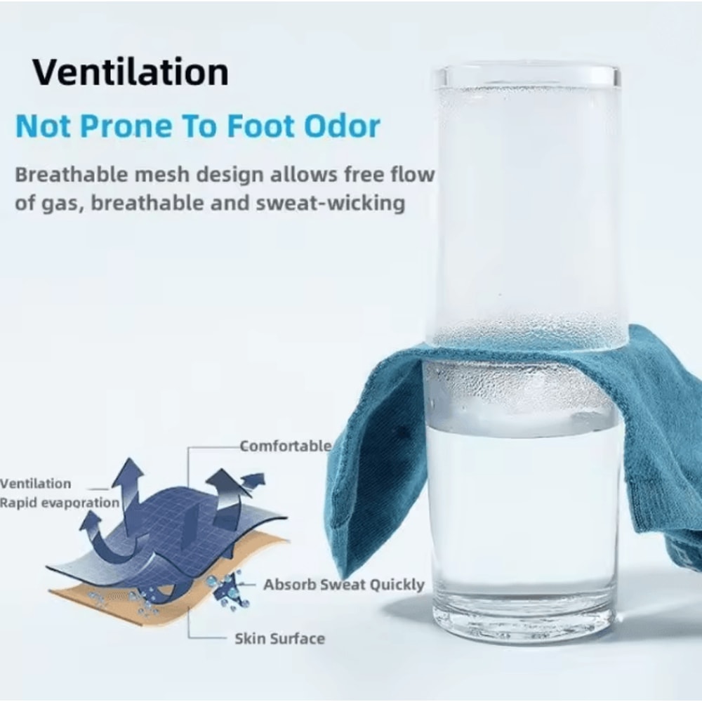 Mens Breathable Cotton Ankle Socks Lightweight Athletic Socks 5 Pair Set 1