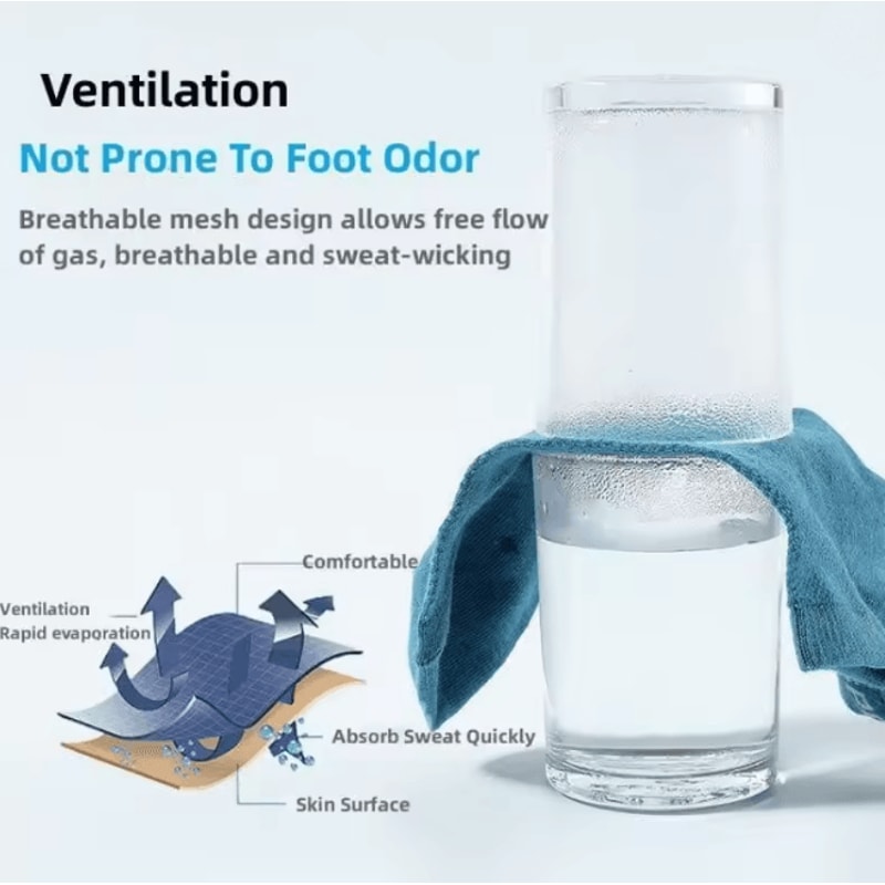 Mens Breathable Cotton Ankle Socks Lightweight Athletic Socks 5 Pair Set 1