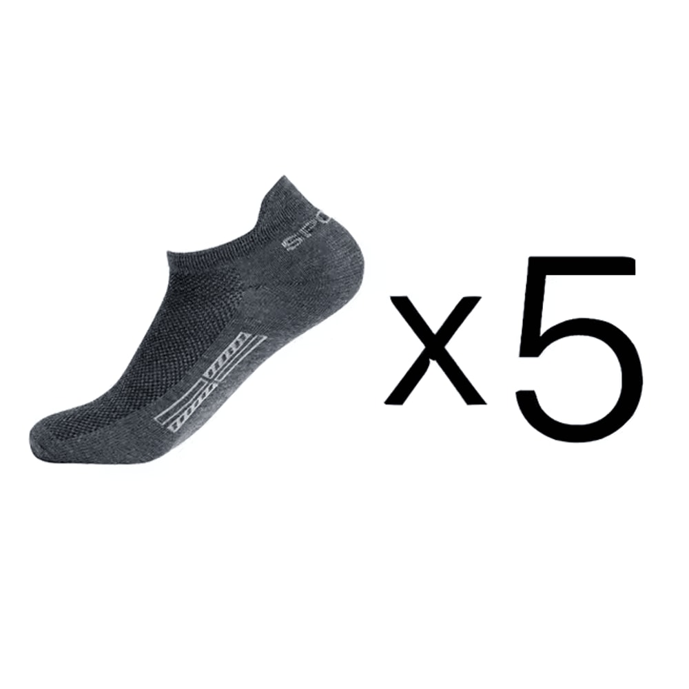 Mens Breathable Cotton Ankle Socks Lightweight Athletic Socks 5 Pair Set 7