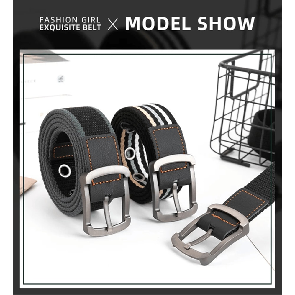 LUDIVIS Canvas Tactical Belt Heavy Duty Casual Outdoor 0