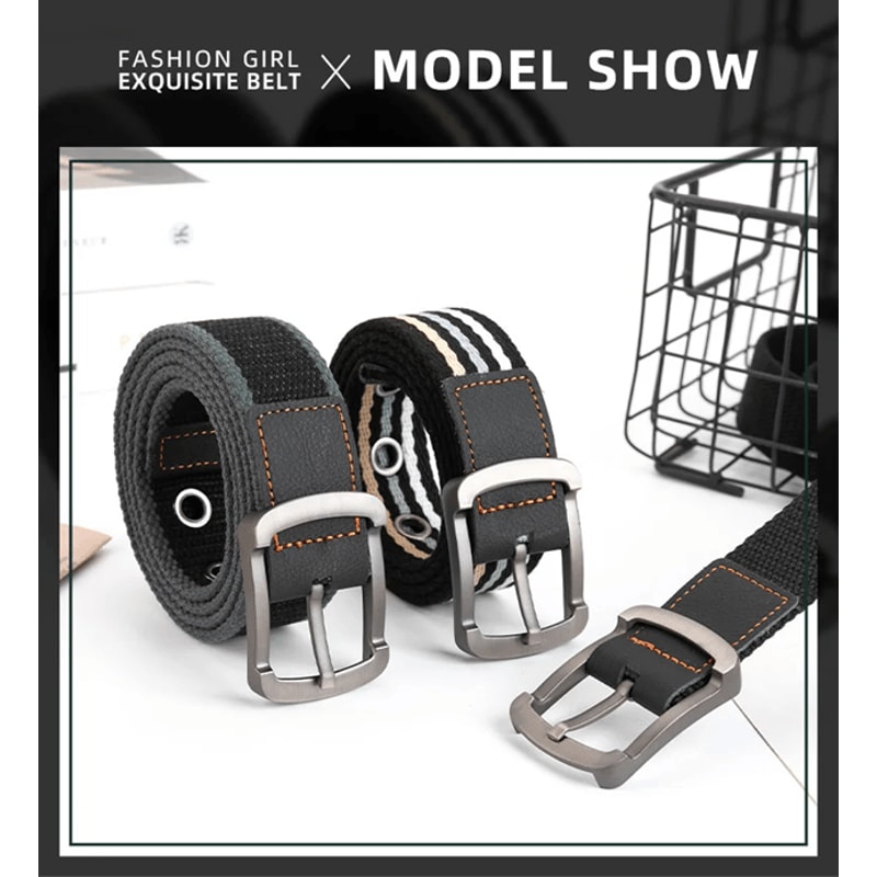 LUDIVIS Canvas Tactical Belt Heavy Duty Casual Outdoor 0