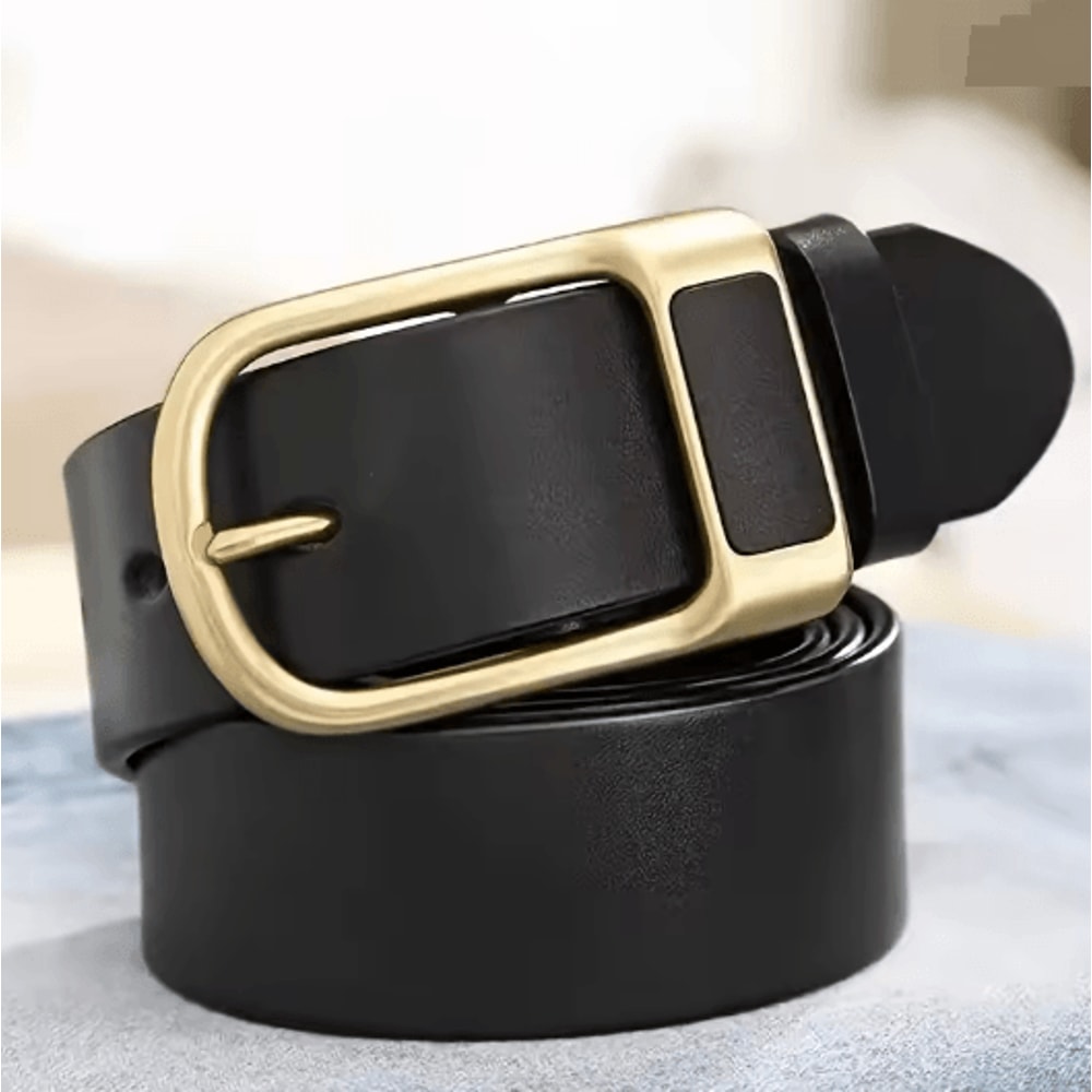 Mens Retro Cowboy Style Casual Belt Pin Buckle 3