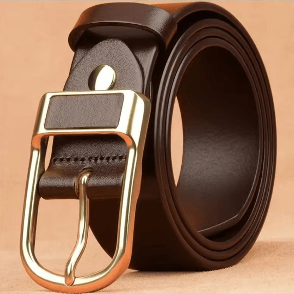 Mens Retro Cowboy Style Casual Belt Pin Buckle 4