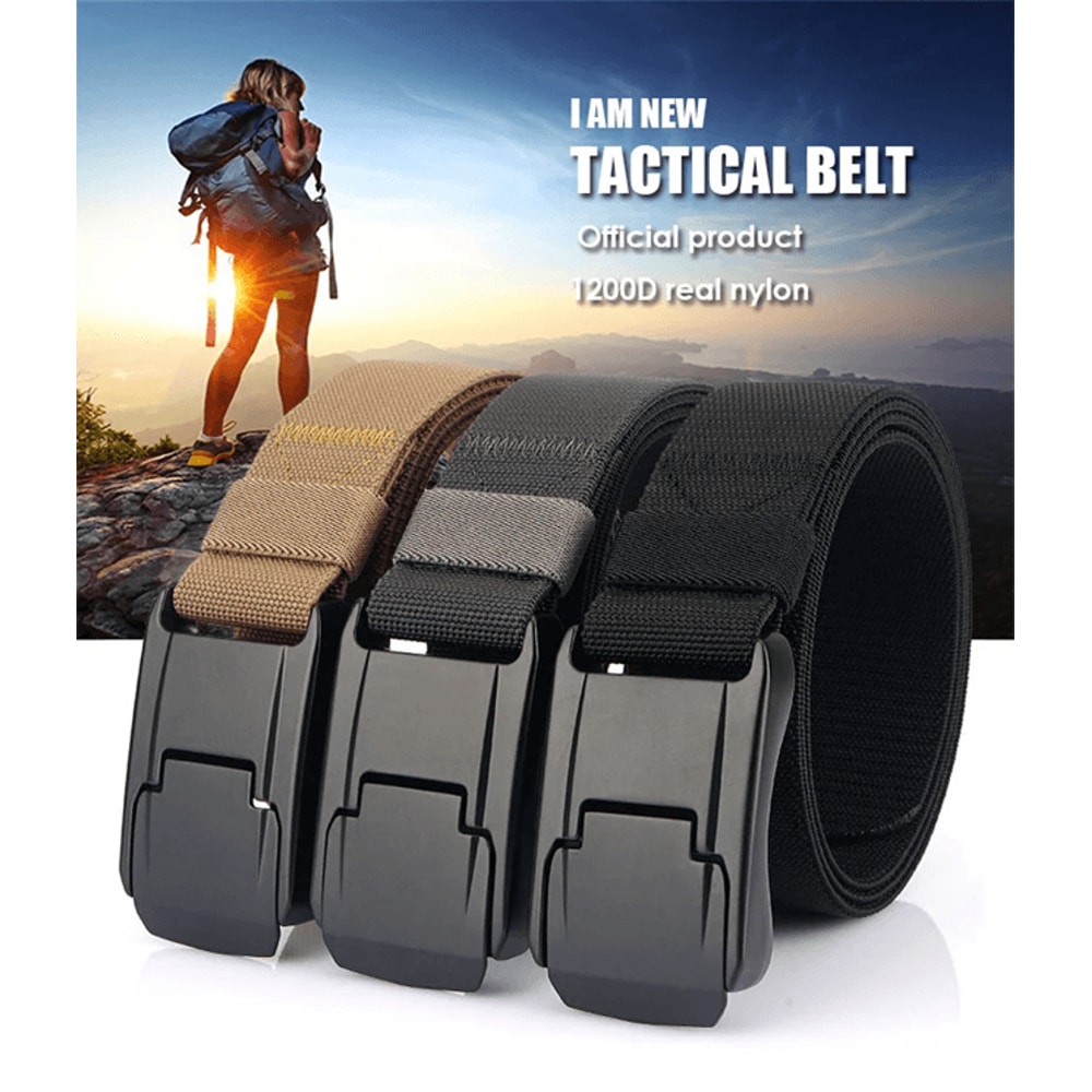 Unisex Stretch Nylon Work Belt Quick Release Buckle 0
