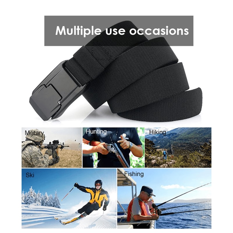 Unisex Stretch Nylon Work Belt Quick Release Buckle 1