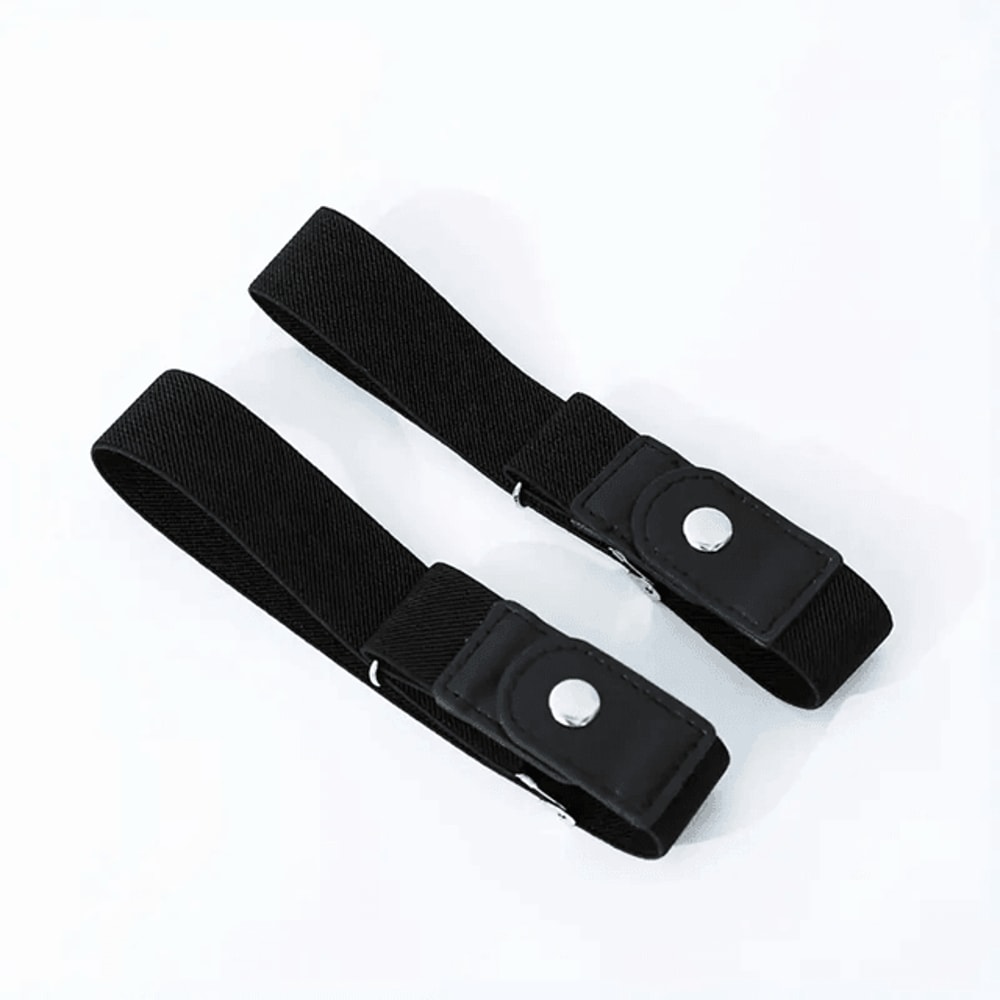 Unisex No Buckle Elastic Stretch Belt Set Adjustable Invisible Fit 4