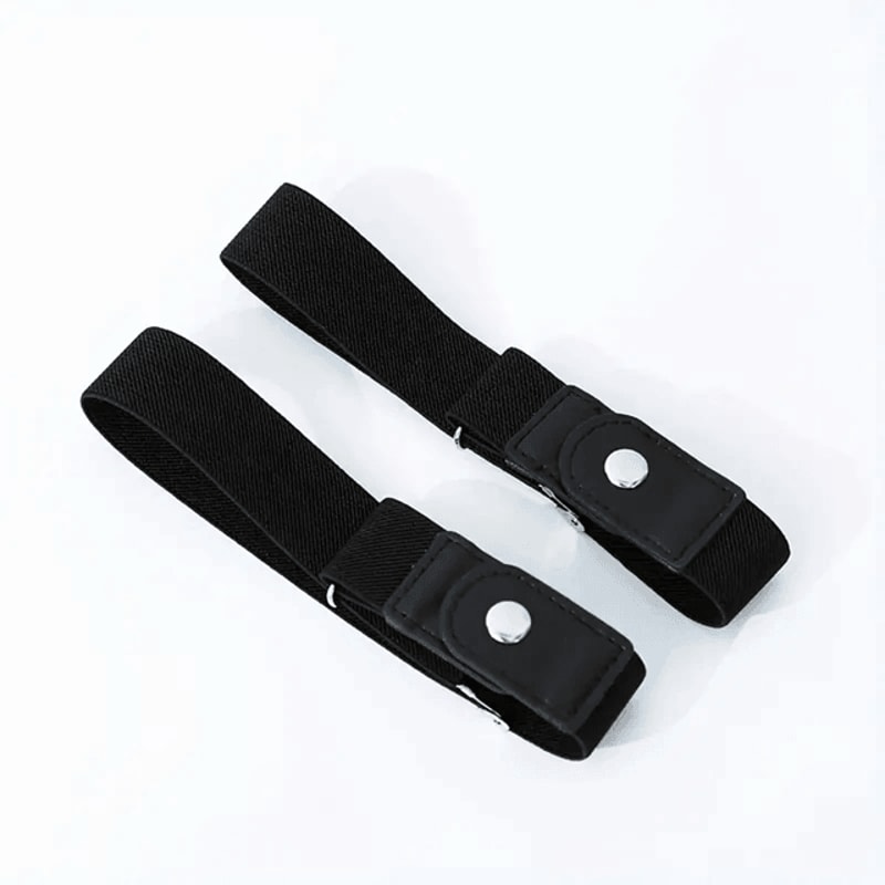 Unisex No Buckle Elastic Stretch Belt Set Adjustable Invisible Fit 4