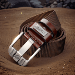 mens canvas nylon military style casual belt pin buckle