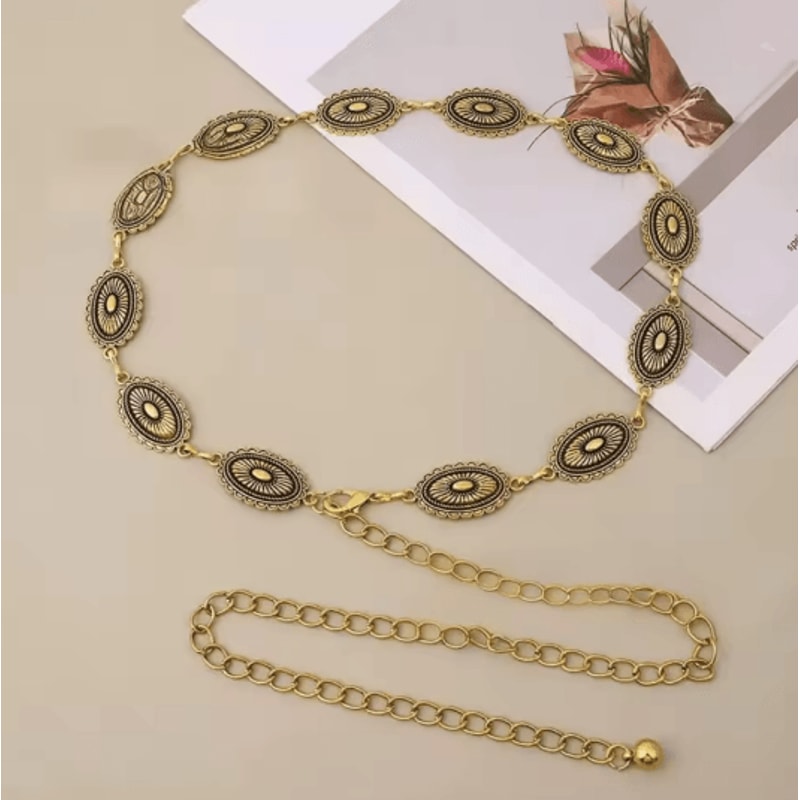 Bohemian Ethnic Metal Waist Chain Belt For Dresses 3