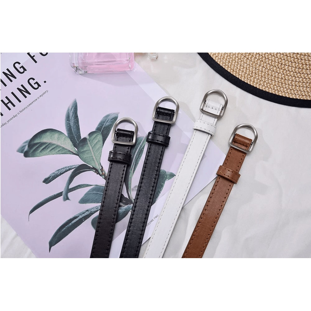 Unisex Perforated PU Leather Casual Belt For Jeans 0