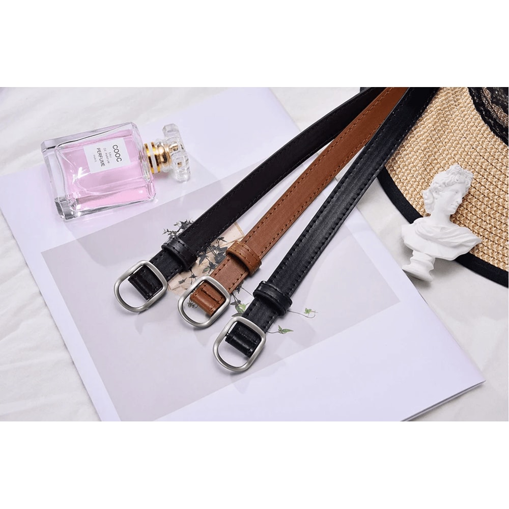 Unisex Perforated PU Leather Casual Belt For Jeans 1