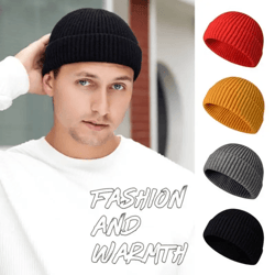 unisex knitted wool beanie warm winter hat