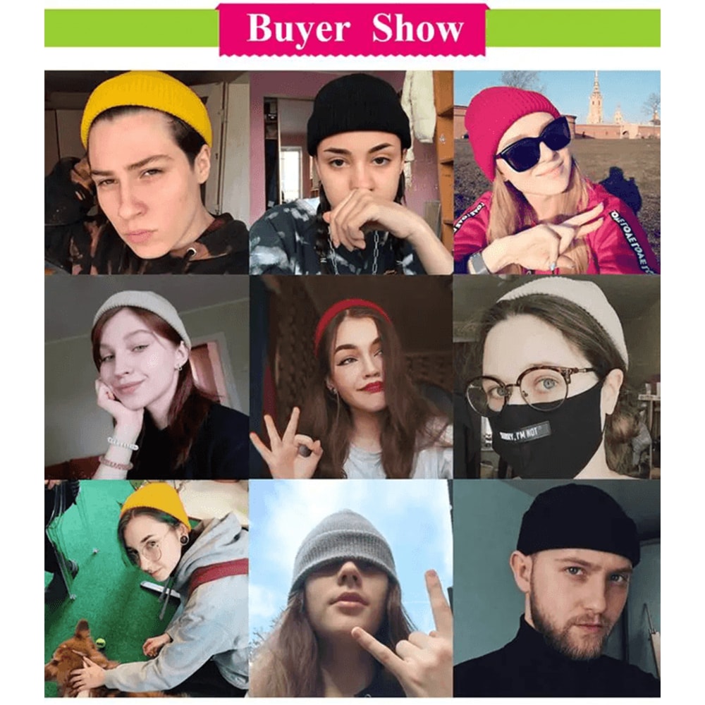 Unisex Knitted Wool Beanie Warm Winter Hat 1