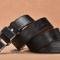 Mens Business Casual Leather Belt Smooth Buckle 0