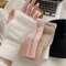Womens Mink Fleece Fingerless Gloves Soft Warm Winter 0