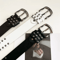 Womens Black Rivet Jeans Belt Fashion Personality Style 0