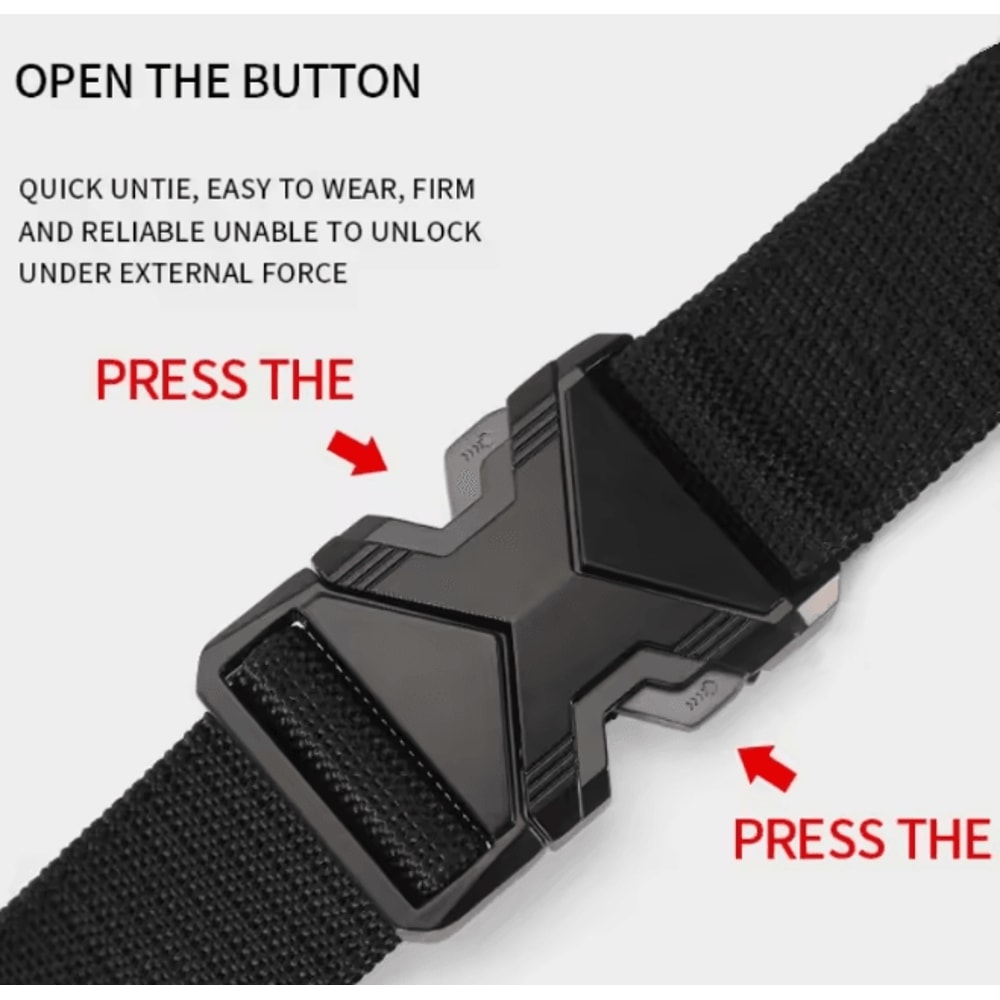 Mens Lightweight Braided Nylon Buckle Belt For Daily Wear 3