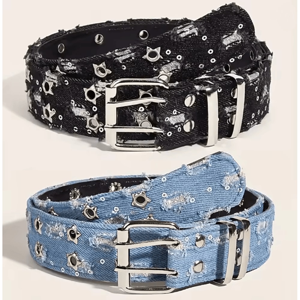 Luxury Punk Style Star Buckle Belt For Men And Women 0