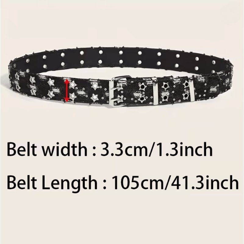 Luxury Punk Style Star Buckle Belt For Men And Women 2