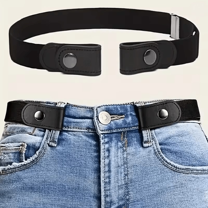 Buckle Free Stretch Waist Belt No Bulge Elastic Belt For Men And Women 0