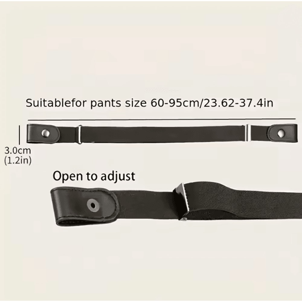 Buckle Free Stretch Waist Belt No Bulge Elastic Belt For Men And Women 1
