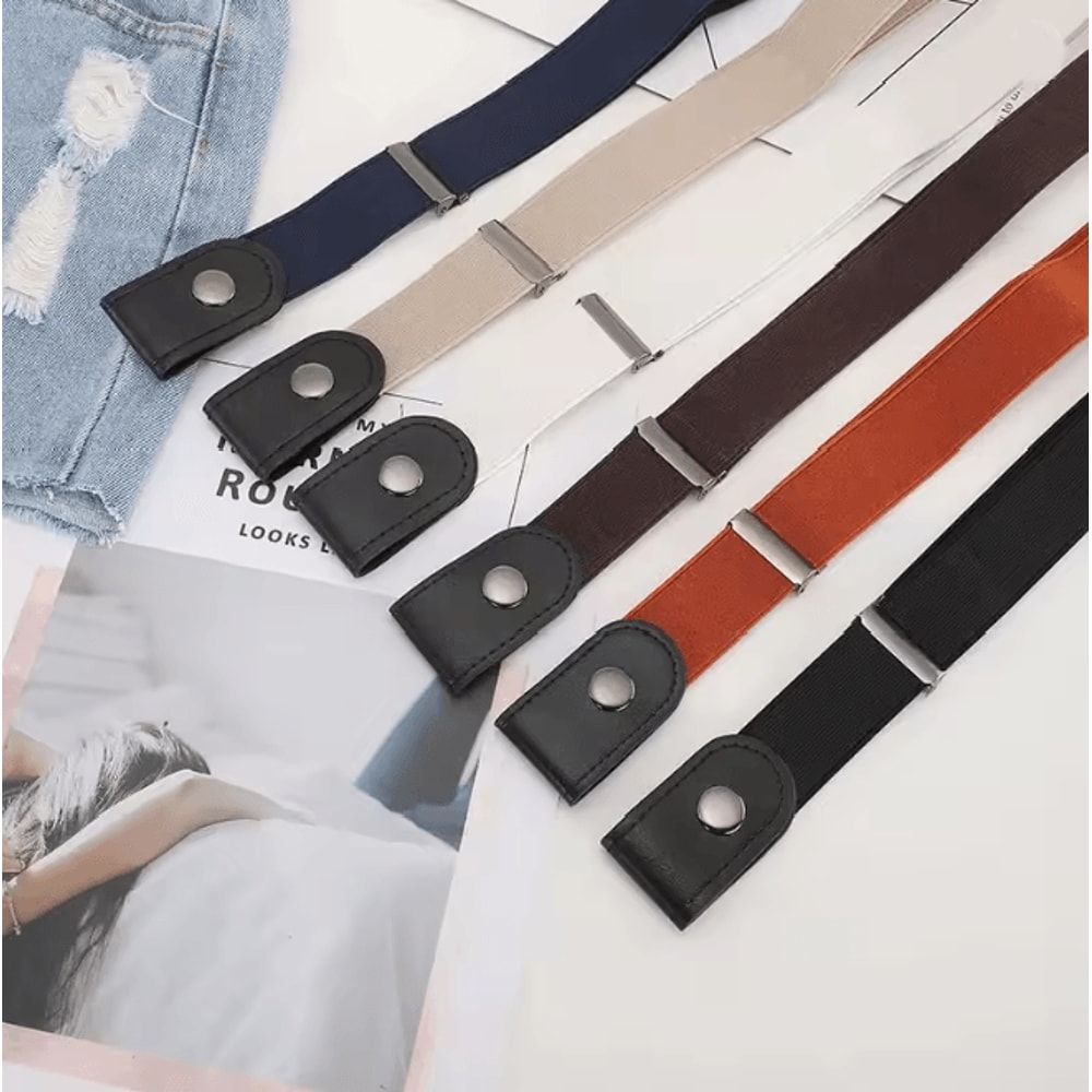 Buckle Free Stretch Waist Belt No Bulge Elastic Belt For Men And Women 3