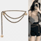 Elegant Metal Waist Chain Belt With Flower Pendant For Women 0