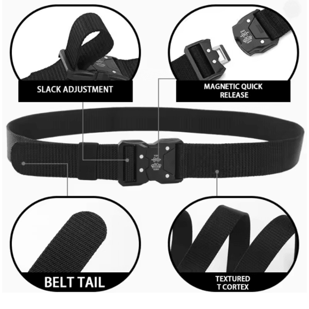 Mens Tactical Belt Adjustable Durable Outdoor Work And Sports Belt 3