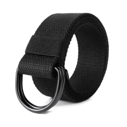 tactical canvas double d ring belt for men and women casual waist belt