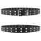 Star Rivet Goth Punk PU Leather Belt Double Pin Buckle Y2K Waistband 2