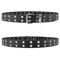 Star Rivet Goth Punk PU Leather Belt Double Pin Buckle Y2K Waistband 2