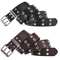 Star Rivet Goth Punk PU Leather Belt Double Pin Buckle Y2K Waistband 3