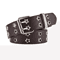 Star Rivet Goth Punk PU Leather Belt Double Pin Buckle Y2K Waistband 4