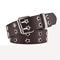 Star Rivet Goth Punk PU Leather Belt Double Pin Buckle Y2K Waistband 4