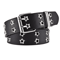 Star Rivet Goth Punk PU Leather Belt Double Pin Buckle Y2K Waistband 6